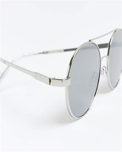 sunglasses silver round on side